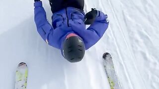 I had to try this ski trend with my brother…