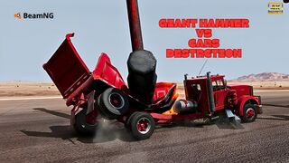 Giant Hammer vs Cars Destruction ##063