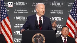 Have you heard the one about Trump_ Biden tries humor on the campaign trail.