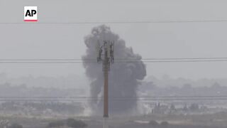 Huge explosion in northern Gaza as Israeli bombardment continues.