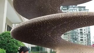 The collapse of the spiral ascending to the sky 3D Special Effects _ 3D Animation