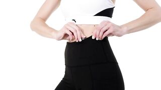 High Waist Yoga Pants, Pocket Yoga Pants Tummy Control Workout Running 4 Way Stretch Yoga Leggings Black Clothing, Shoes & Jewelry