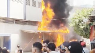 اندلاع حريق هائل بقسم في مصر