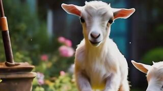 Jumping kids of goat