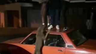 Dog attack three grown guys