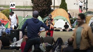 Pro-Palestinian student protesters encampment continues at Columbia University.