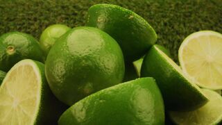 Bunch of lemons slowly rotating