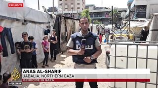 Displaced Palestinians living in makeshift tents struggle as weather gets warmer.