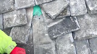 Replacing A Slate Roof Shingle (Sound On)
