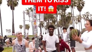Trash talking 2v2 at Venice beach basketball courts with @NotAirJordan