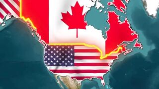 USA & Canada Border the Most Undefended Border in the World.The Slash-the Longest Treeless Zone