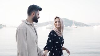"Joyful Harmony: A Couple's Happiness"