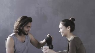 "Joyful Hearts: A Couple's Radiant Journey"