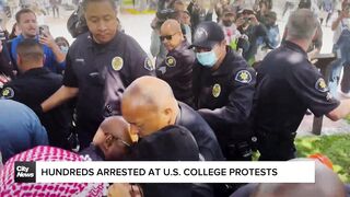 Hundreds arrested at U.S. college protests