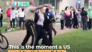US presidential candidate speaks out after anti-war protest arrest _ AJ #shorts.