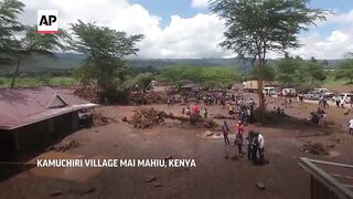 Kenya dam bursts following heavy rains killing at least 40 people in Kamuchiri village.