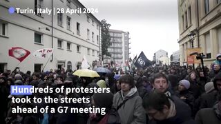 Hundreds of activists protest against G7 climate meeting in Italy