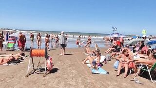 MAR DEL PLATA Beach A Fun Day Argentina. Best video enjoy life.