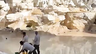 Cleaning of the Trevi Fountain in Rome which collects around €1.5 million annually from thrown coins