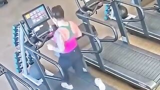 Woman Loses Leggings After Falling on Treadmill