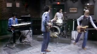 Elvis Costello performing Less than Zero before interrupting it to perform Radio Radio instead in 1977.