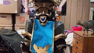 Lower leg movement test (cosplay)  Heres a lower leg movement test I did with my Reinhardt cosplay (from overwatch) a bit back.
