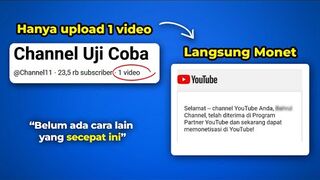 MAKE MONEY ONLINE : Cara TERCEPAT Monetisasi Channel Youtube.