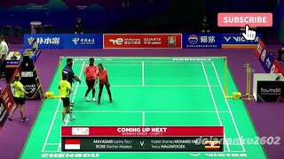 Lanny Tria MAYASARI (INA) Rachel Allessya ROSE vs Fadilah Shamika MOHAMED RAFI (UGA) Tracy NALUWOOZA BWF Thomas & Uber Cup Finals 2024
