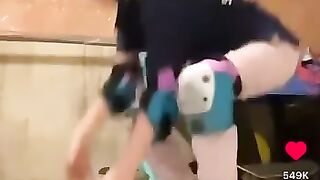 Girl achieves to do her first kick flip. Super wholesome  how she celebrates with her mom @meadowshreds
