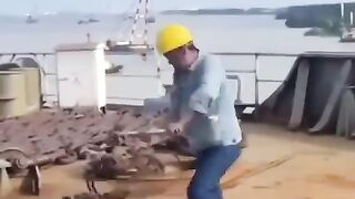 Anchor being released