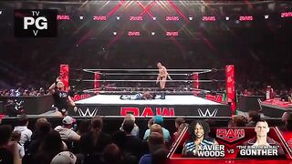 Gunther vs Xavier Woods WWE Raw