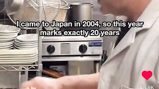 Japanese with an Italian accent  Taken from the Dari Japan instagram channel.