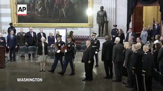 Congress honors deceased Korean War hero with lying in honor ceremony.