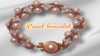 Diy pearl bracelet #hwtomakebracelet