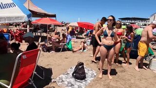 MAR DEL PLATA Beach A Fun Day Argentina .enjoy life beach ⛱️