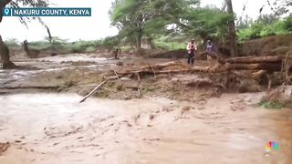 Kenya dam collapse kills dozens after weeks of heavy rain.