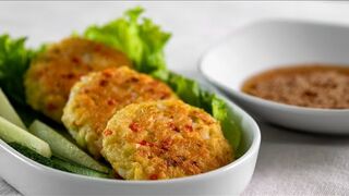 Korean Tofu Pancakes with Dipping Sauce - Vegan Dubu Jeon