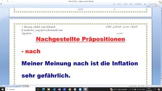 Nachgestellte Präpositionen