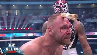 Penta El Zero M's Brutal Assault on Moxley with Skewers in Stadium Stampede _ AEW_ All In London