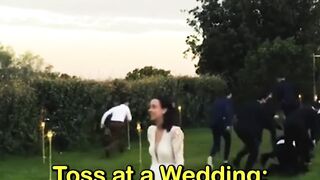 Different reactions of men and women to wedding bouquets #backyard  #landscape