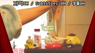 VLOG-Korean-jjimdak-bento-3-color-minced-rice-bowl-Korean-ramen