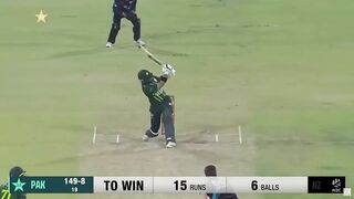 Last thrilling over T20 cricket pakistan vs Newzeeland