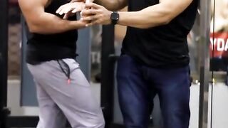 Biceps posing.