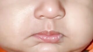 Cute baby sad mood