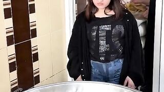 daddy and daughter cooking