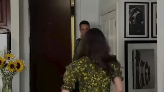welcoming husband at  home