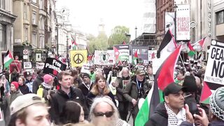 tens of london uk city  for gaza