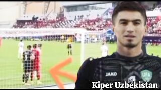 Uzbekistan's goalkeeper cheating in the semifinal match