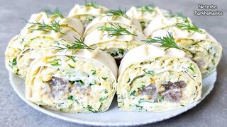 Рулетики из Лаваша с Селедкой Вкуснейшая Праздничная Закуска!