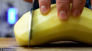 Wenn Sie 2 Kartoffeln und 1 Ei haben. Kartoffeln so gemacht. Schnell und einfach Rezept